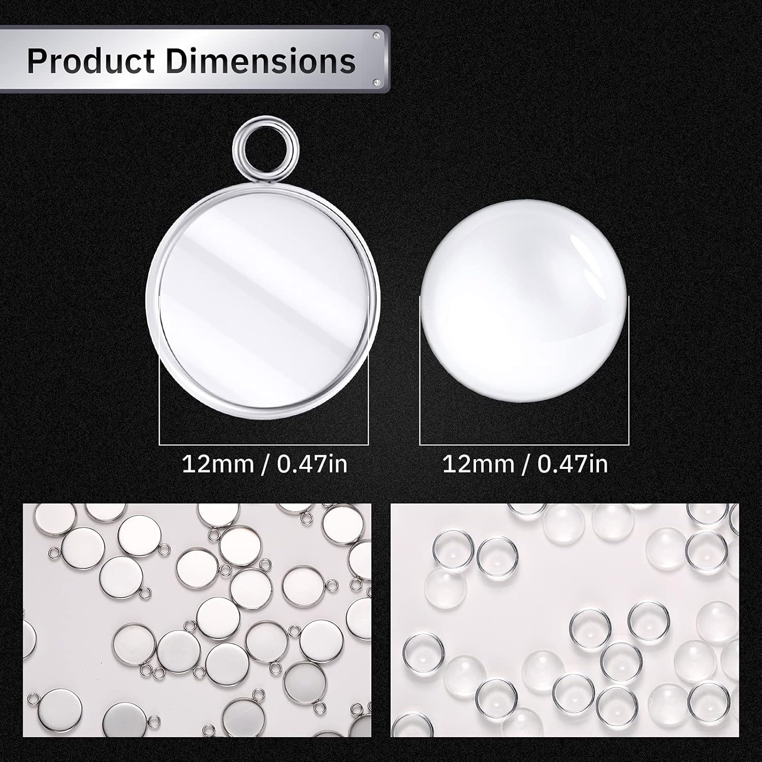 20 Pieces Stainless Steel Roun - Resin Crafts Diy recensione e prezzo