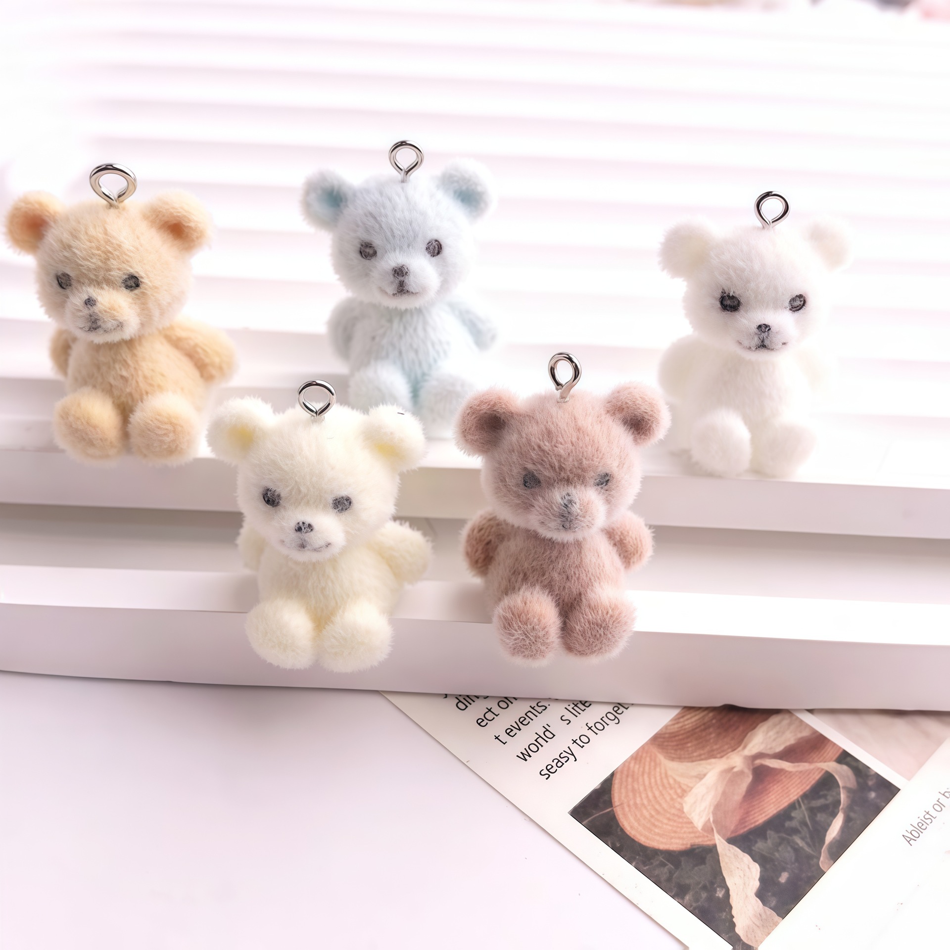5pcs 3D Flocked Bear Resin Cha - Resin Craft Projects recensione e prezzo