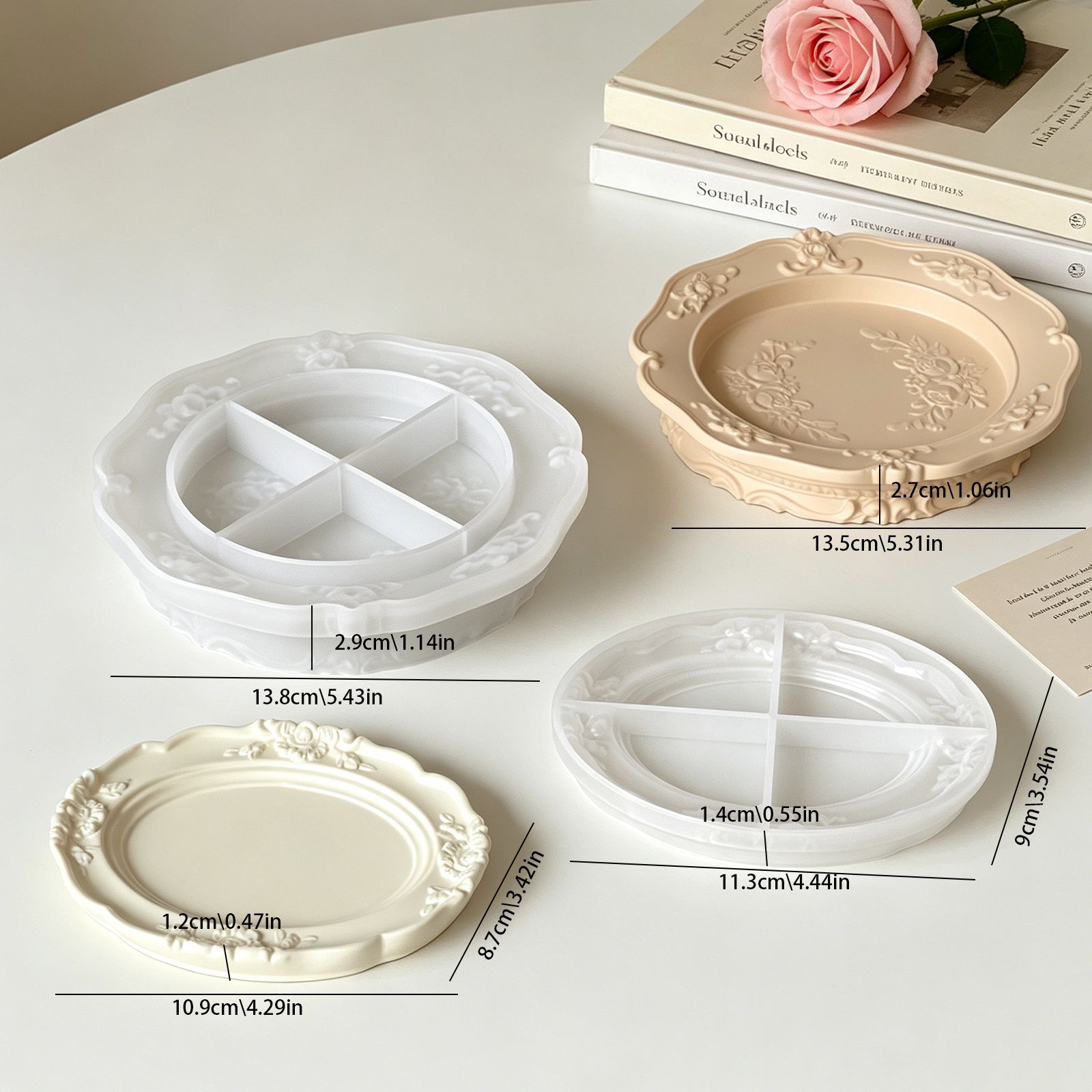 Elegant Vintage Baroque Lace S - Coaster Mold Round recensione e prezzo