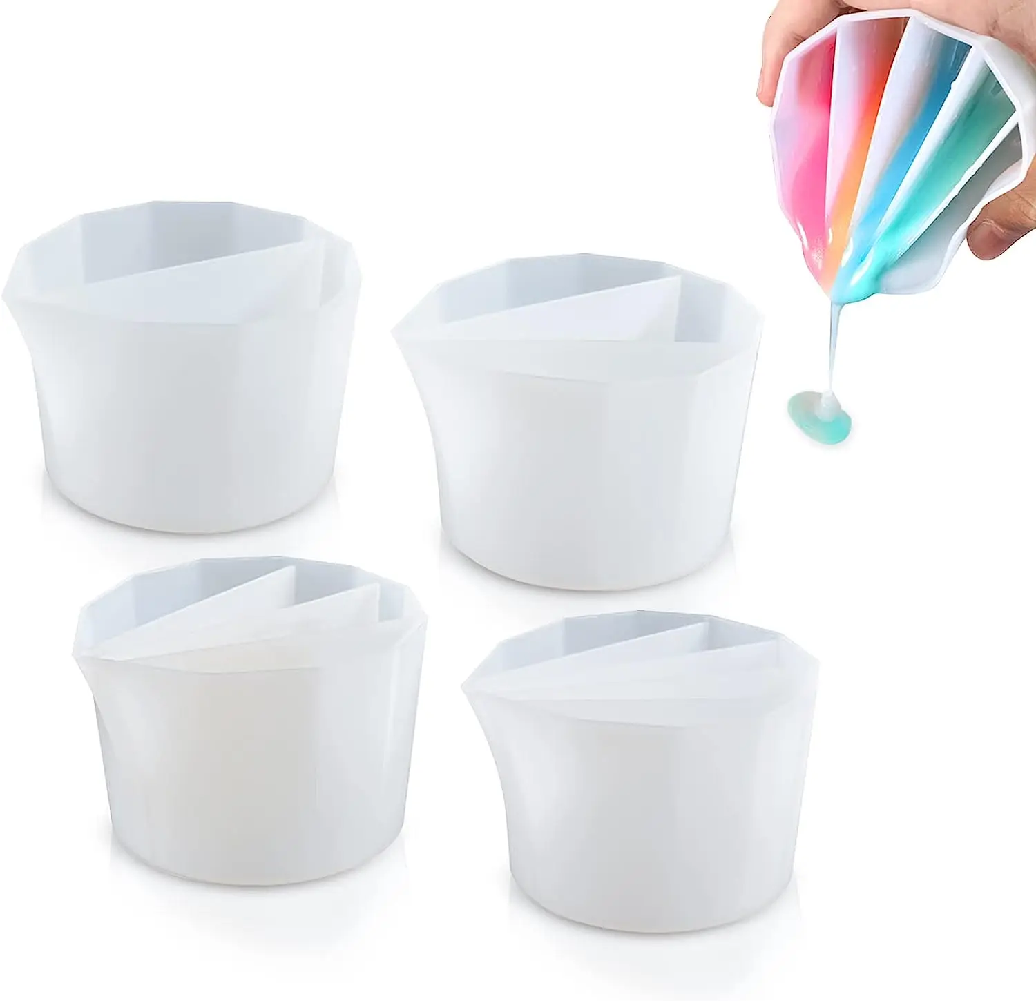 Split Cup For Paint Pouring,Re - Mixing Cup Silicone recensione e prezzo