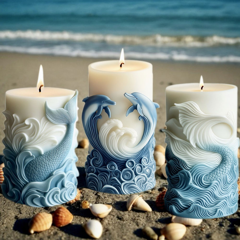 Ocean Theme Silicone Candle Mo - Resin Ocean Wave Mold recensione e prezzo