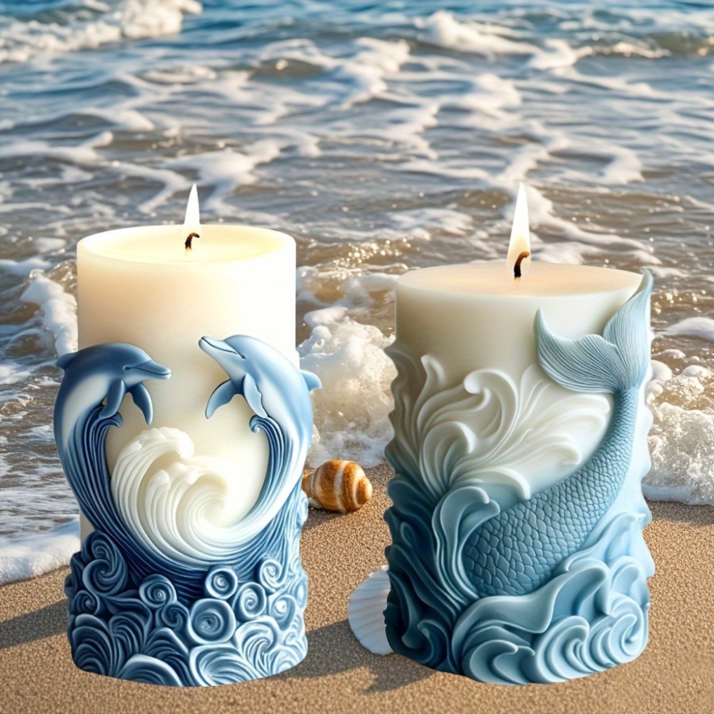 Ocean Theme Silicone Candle Mo - Resin Ocean Wave Mold recensione e prezzo