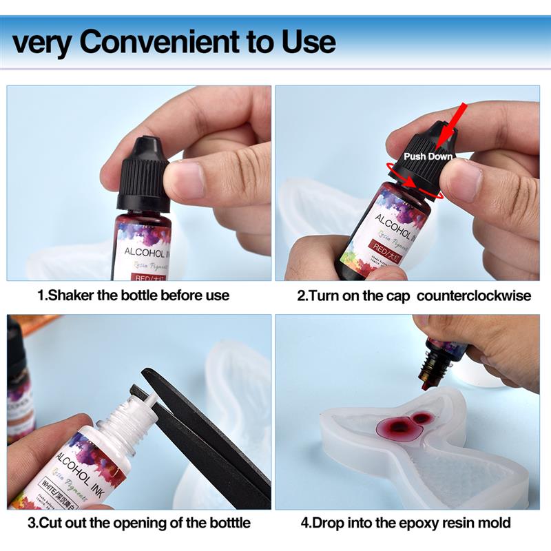 24 Color/Set 10ml  Resin Pigme - Resin Dye Alcohol recensione e prezzo