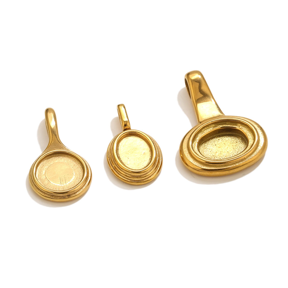 5pcs Stainless Steel Round Ova - Resin Crafts Diy recensione e prezzo
