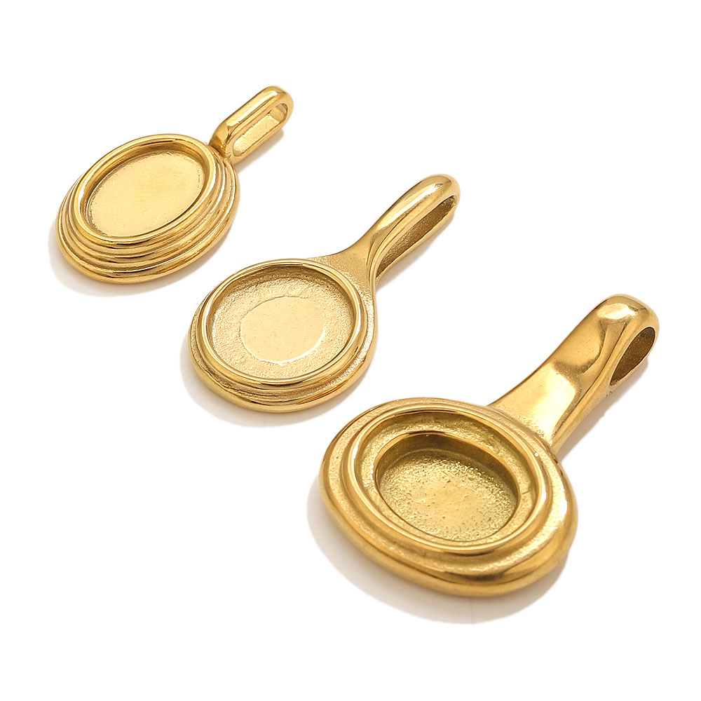 5pcs Stainless Steel Round Ova - Resin Crafts Diy recensione e prezzo