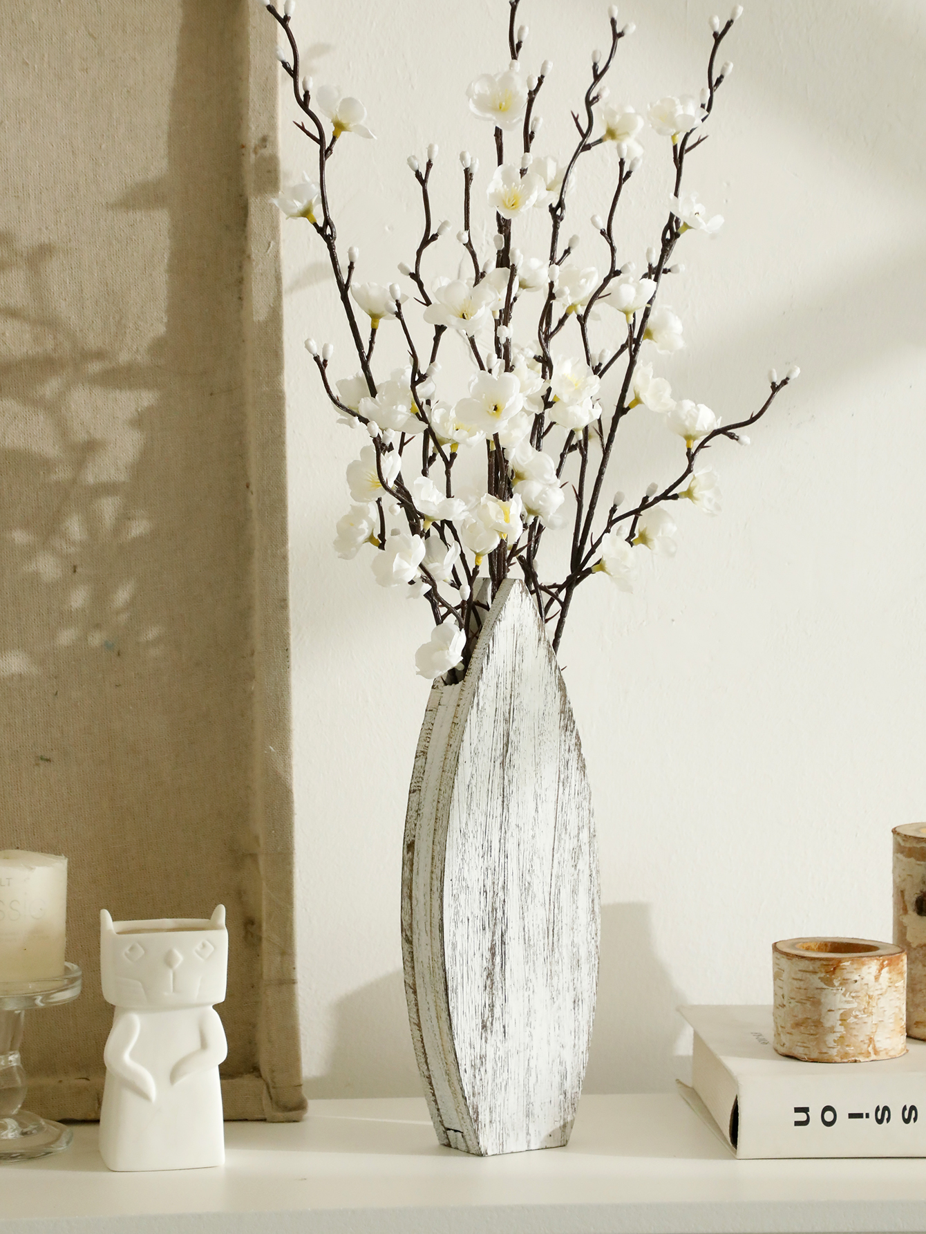 Nautical Wooden Vase Whale Tai - Dried Flower Bulk recensione e prezzo