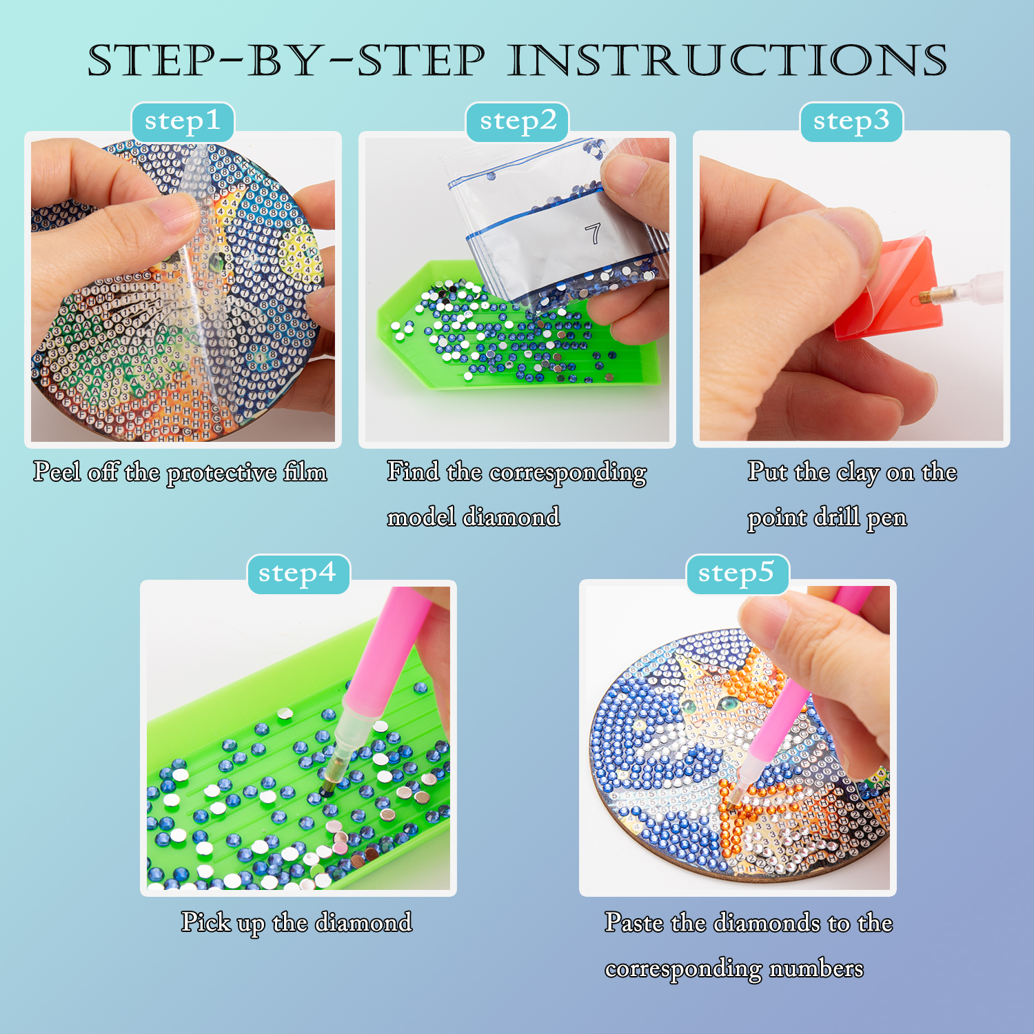8 pieces/set of diamond painti - Resin Craft Kit recensione e prezzo