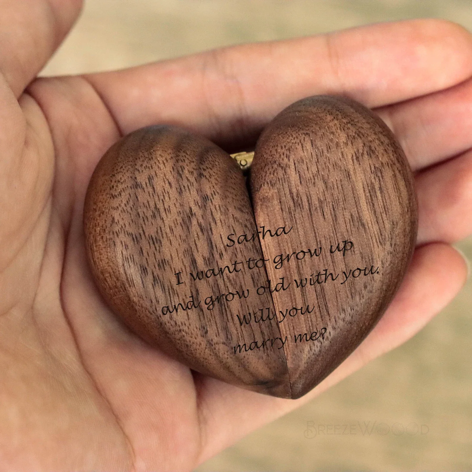 Romantic Heart - Shaped Wooden - Wood Ring Blank recensione e prezzo