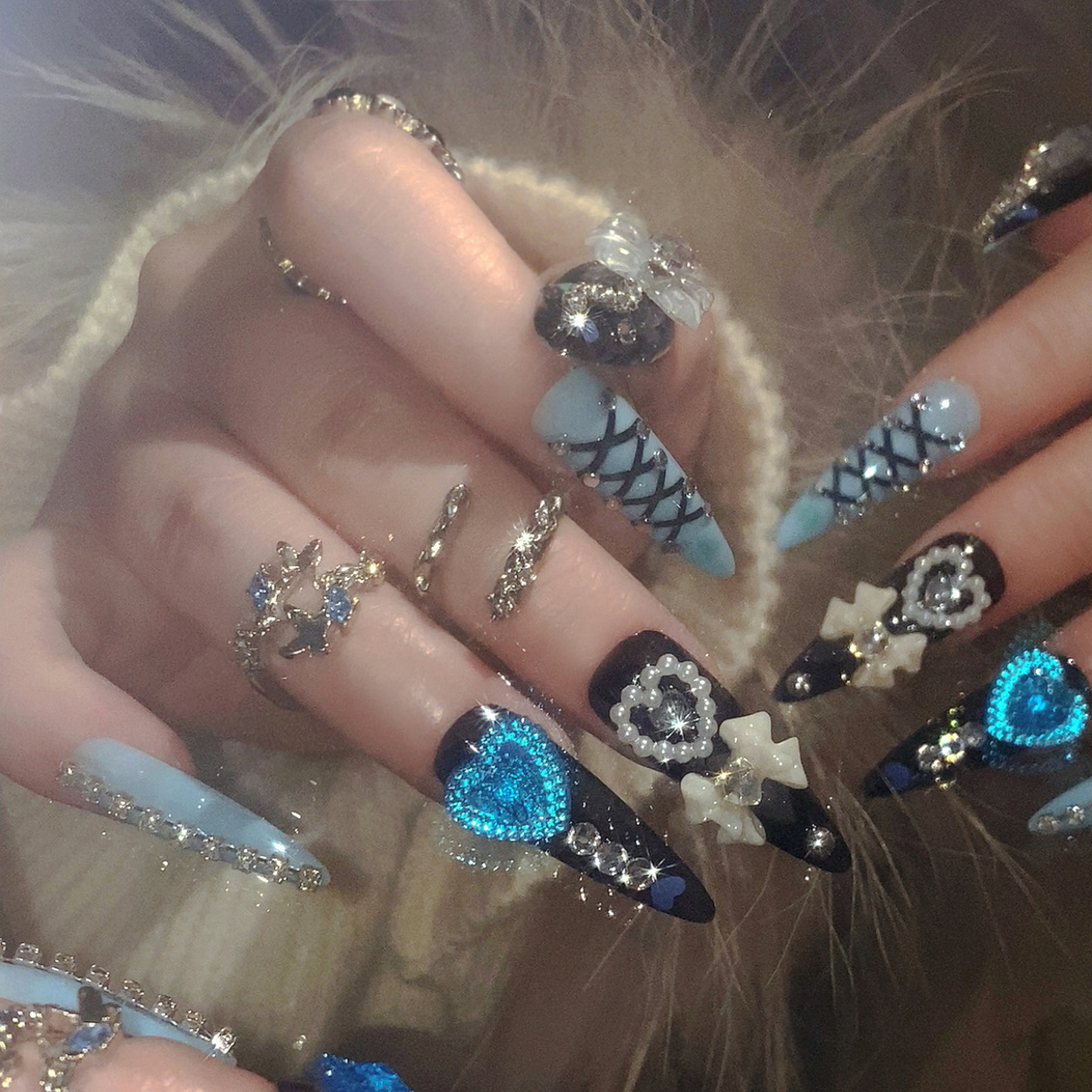 24pcs 3D Bow Decor False Nails - Resin Craft Material recensione e prezzo