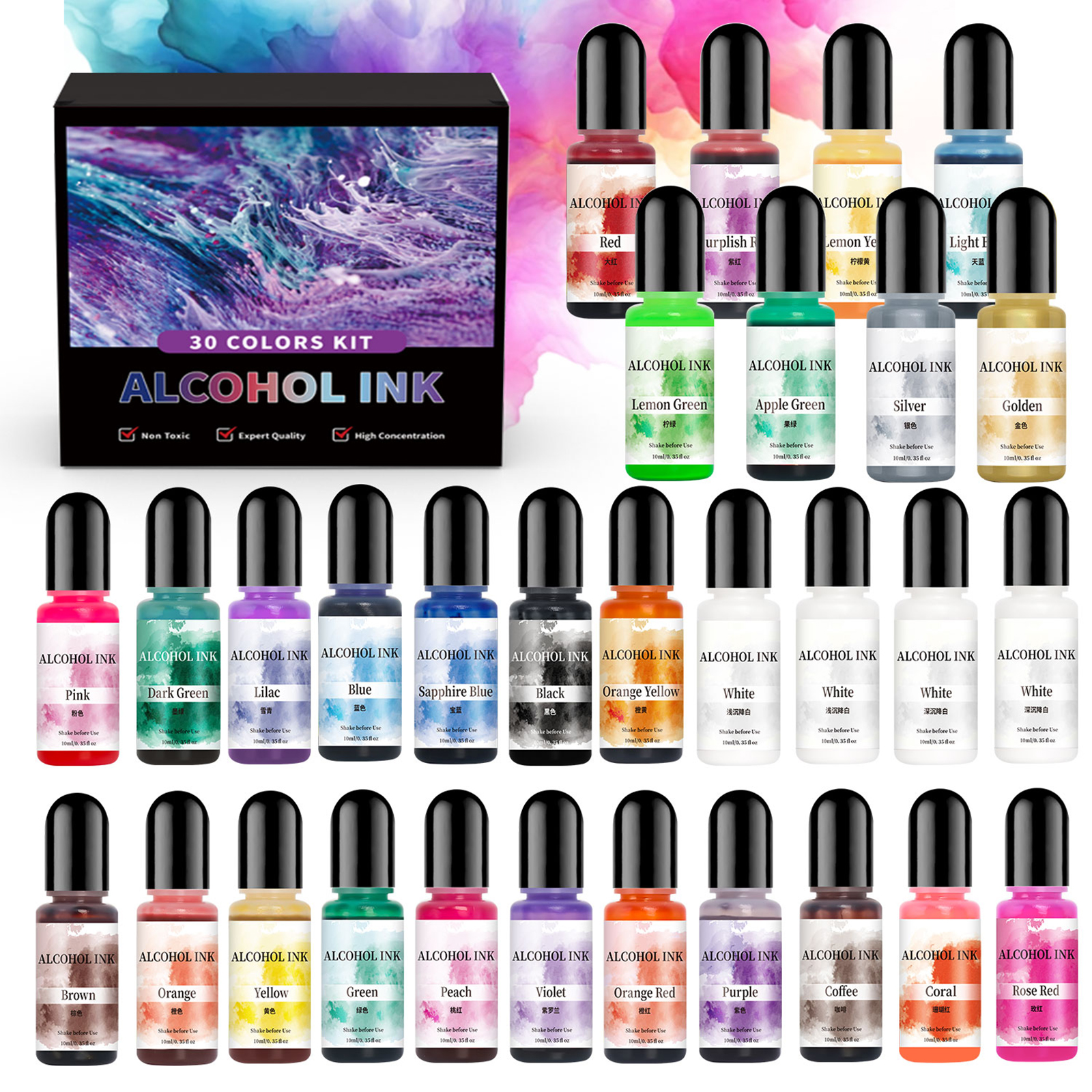 1set Art Ink Alcohol Epoxy Res - Resin Dye Alcohol recensione e prezzo