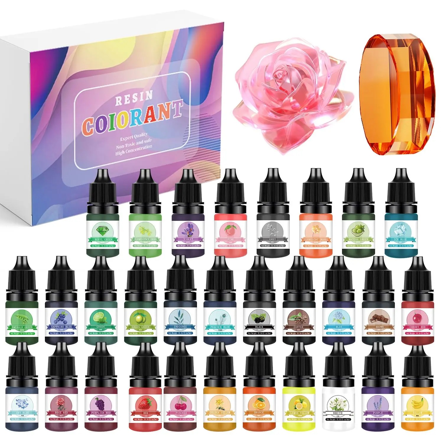 30Colors 5ml Epoxy Resin Pigme - Epoxy Uv Resin Kit recensione e prezzo