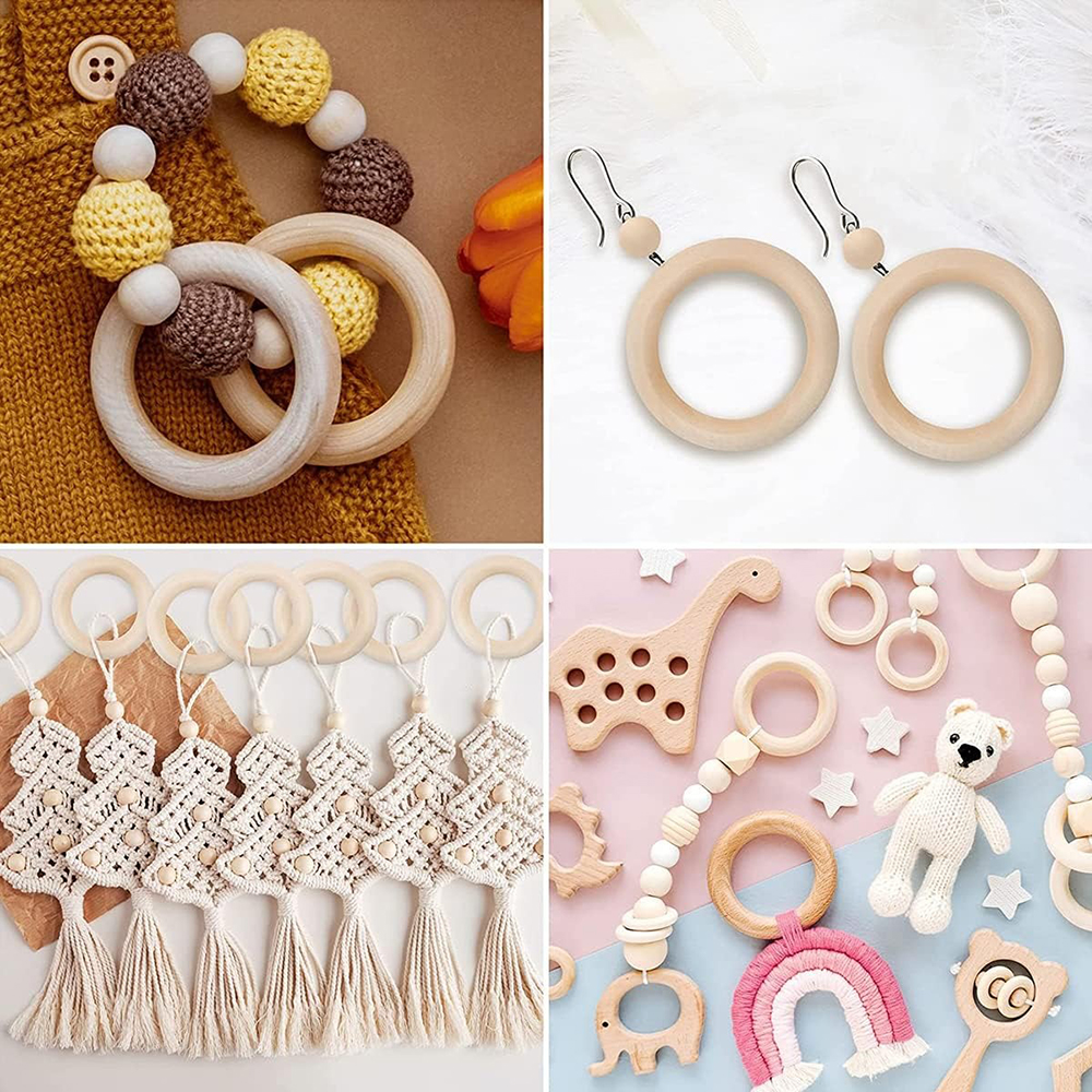 20PCS Wooden Rings for Craft 5 - Wood Ring Blank recensione e prezzo