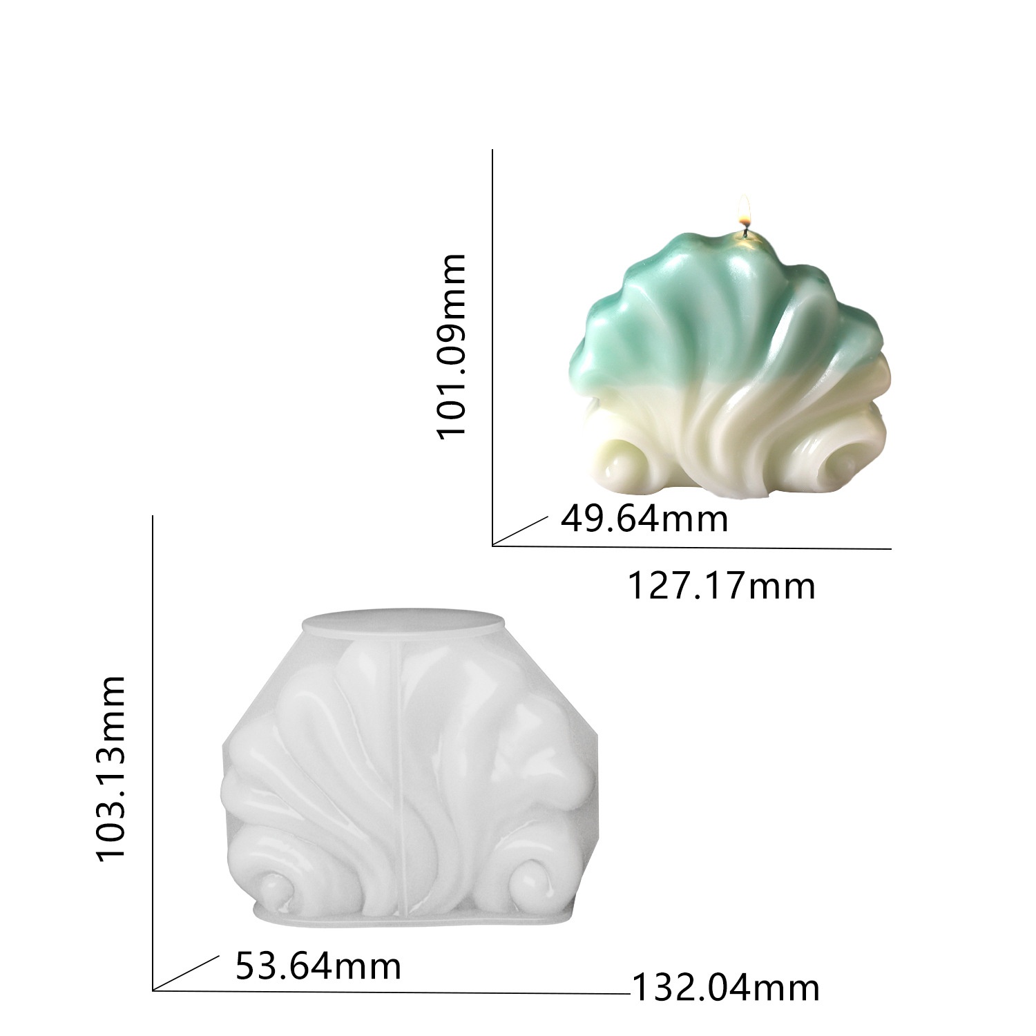 Ocean Shell Candle Silicone Mo - Resin Ocean Wave Mold recensione e prezzo