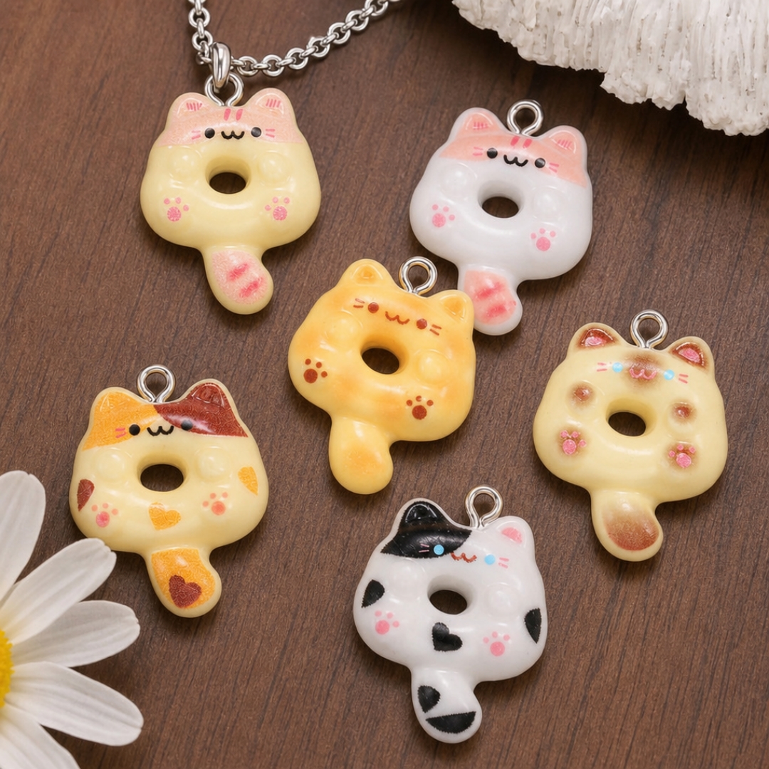 10Pcs Kawaii Cartoon Cat Resin - Resin Craft Projects recensione e prezzo