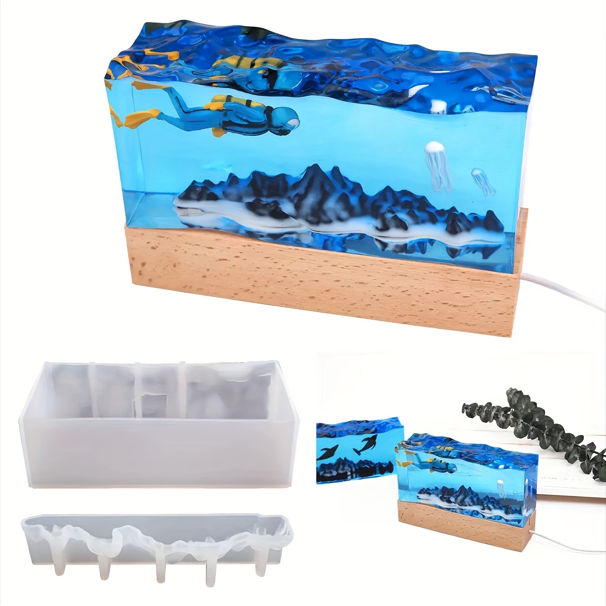 1Set of Ocean Wave Resin Molds - Resin Ocean Wave Mold recensione e prezzo