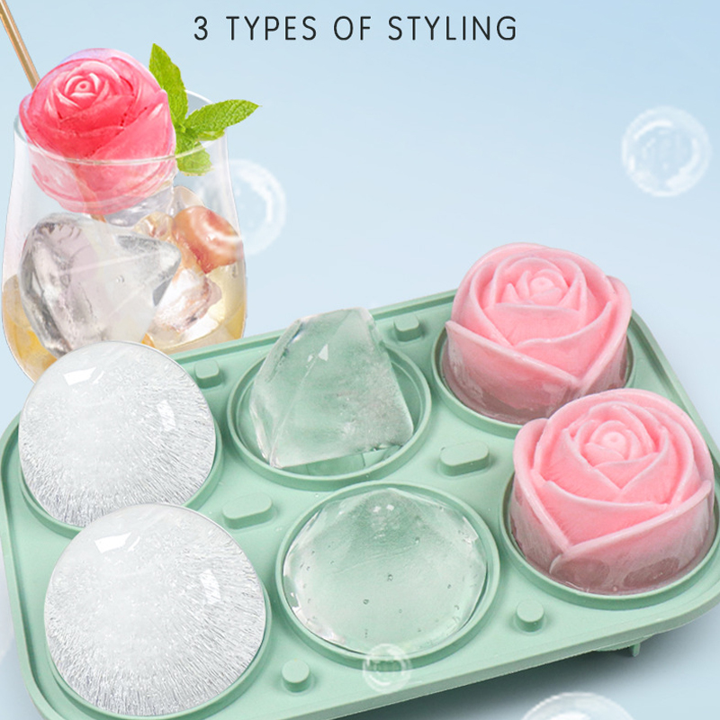 3D Rose Diamond Round Ice Cube - Coaster Mold Round recensione e prezzo