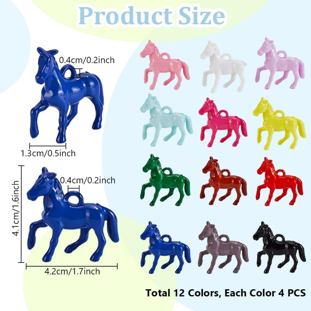 48pcs Opaque Acrylic Pendants  - Resin Craft Kit recensione e prezzo