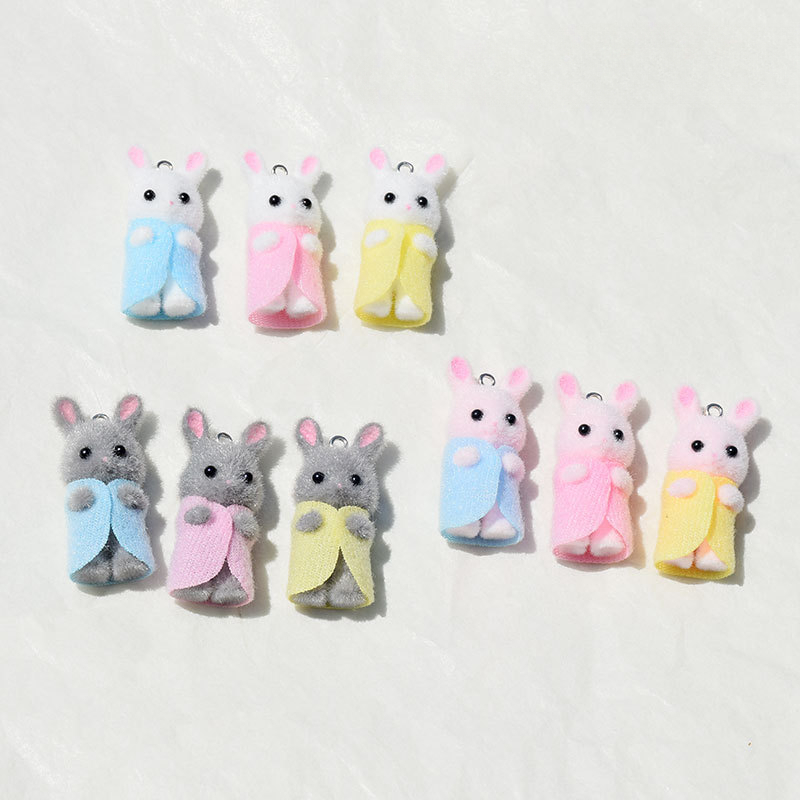 3Pcs 3D Flocking Resin Rabbit  - Resin Craft Projects recensione e prezzo