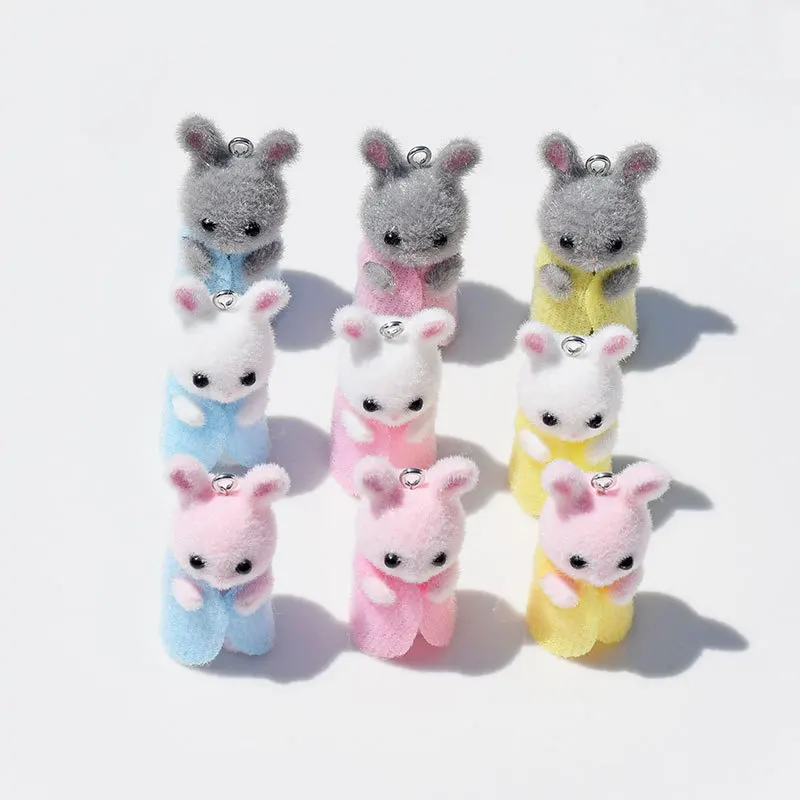 3Pcs 3D Flocking Resin Rabbit  - Resin Craft Projects recensione e prezzo