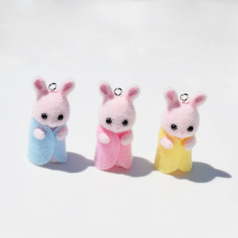 3Pcs 3D Flocking Resin Rabbit  - Resin Craft Projects recensione e prezzo