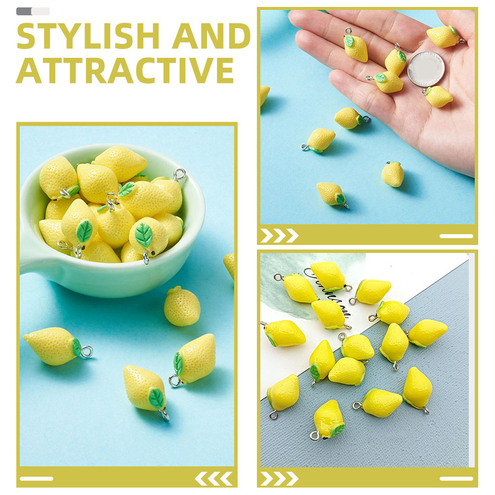 20Pcs Resin Lemon Charms Fruit - Resin Crafts Diy recensione e prezzo