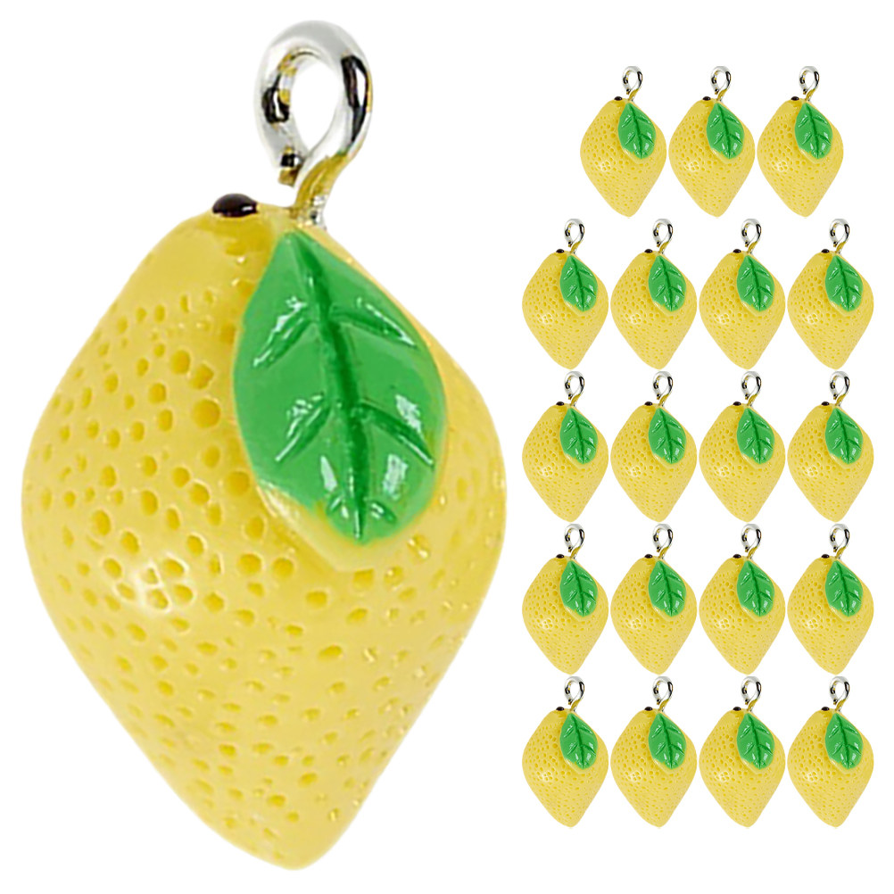 20Pcs Resin Lemon Charms Fruit - Resin Crafts Diy recensione e prezzo