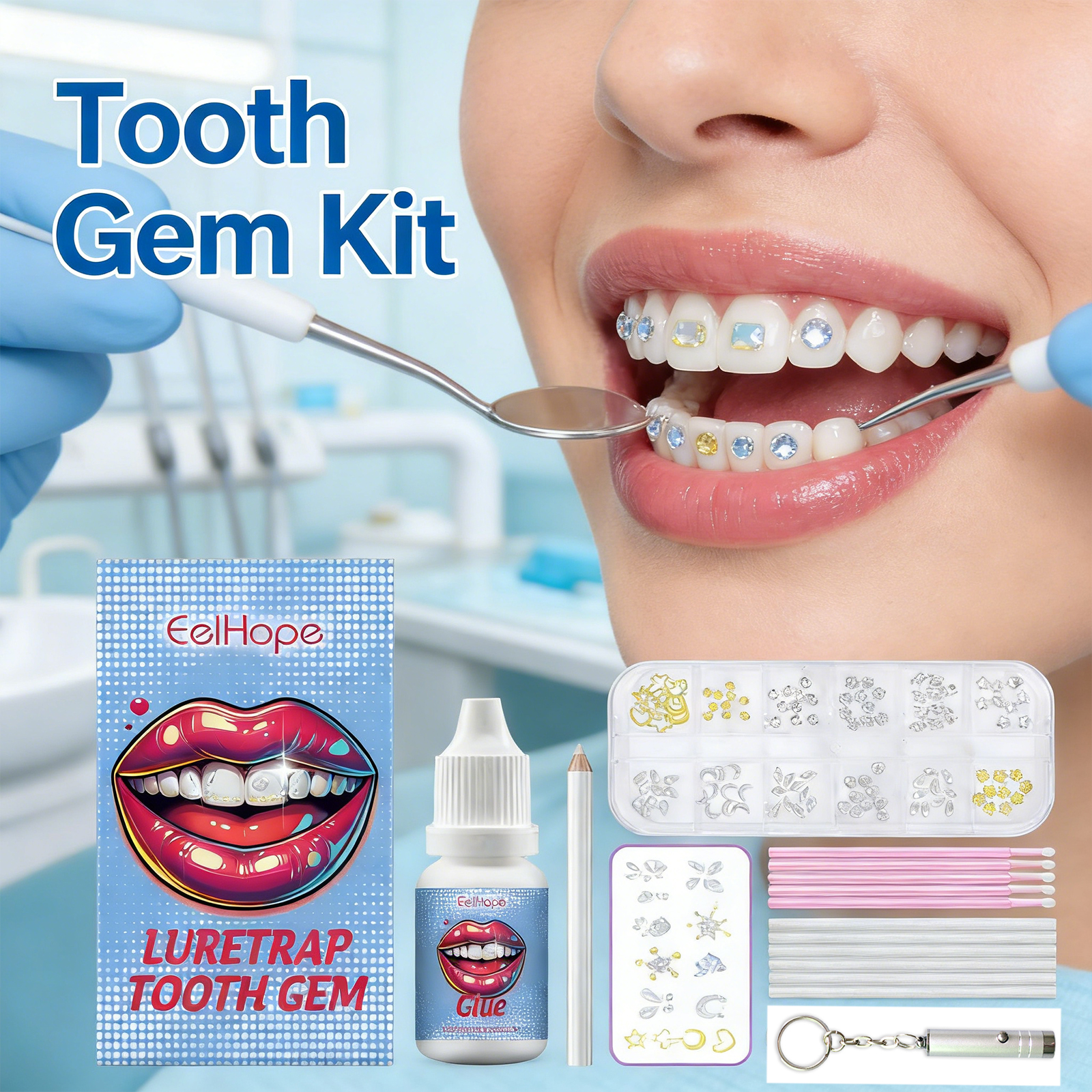 Tooth Gems Sparkling Teeth Jew - Resin Crafts Diy recensione e prezzo