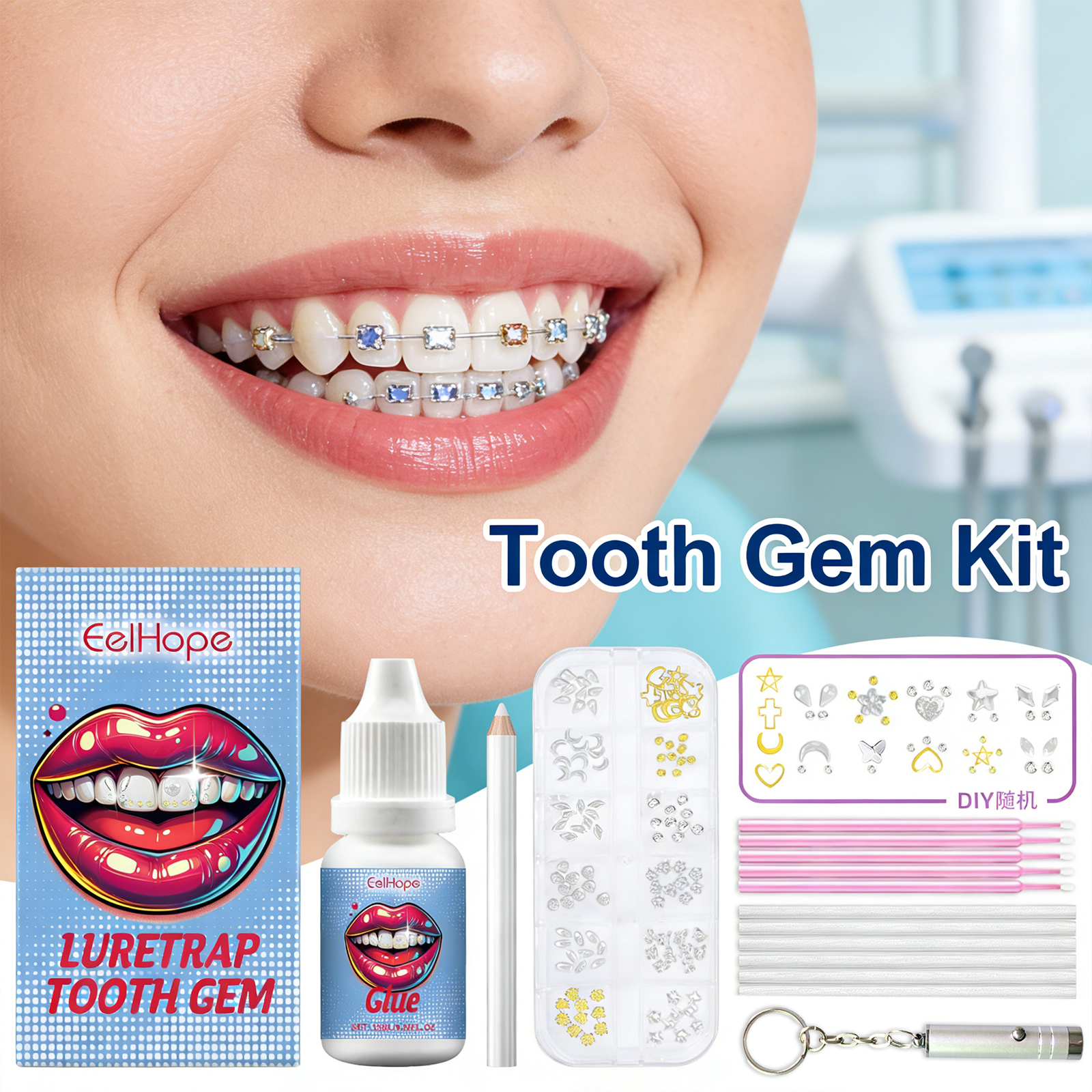 Tooth Gems Sparkling Teeth Jew - Resin Crafts Diy recensione e prezzo