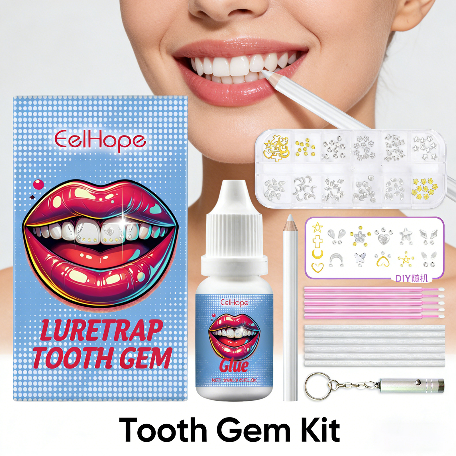 Tooth Gems Sparkling Teeth Jew - Resin Crafts Diy recensione e prezzo