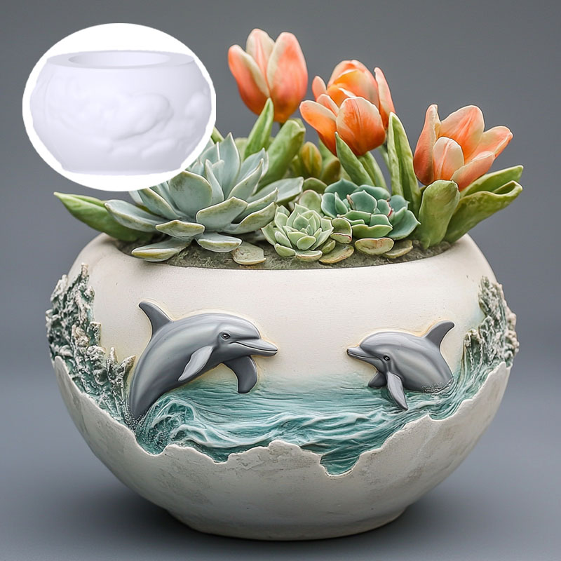 Couple dolphin relief succulen - Resin Ocean Wave Mold recensione e prezzo