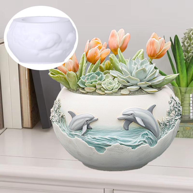 Couple dolphin relief succulen - Resin Ocean Wave Mold recensione e prezzo