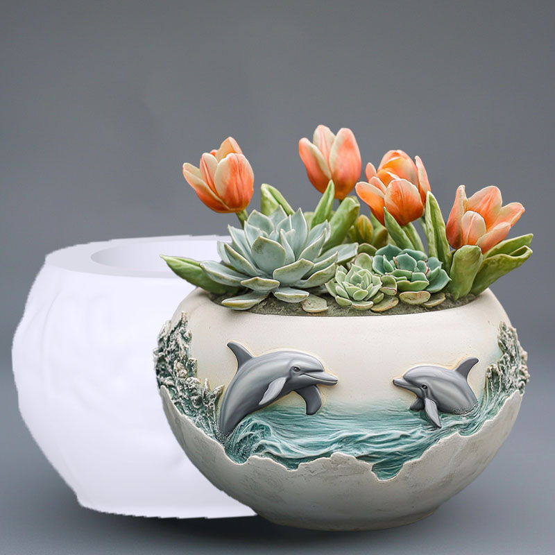 Couple dolphin relief succulen - Resin Ocean Wave Mold recensione e prezzo