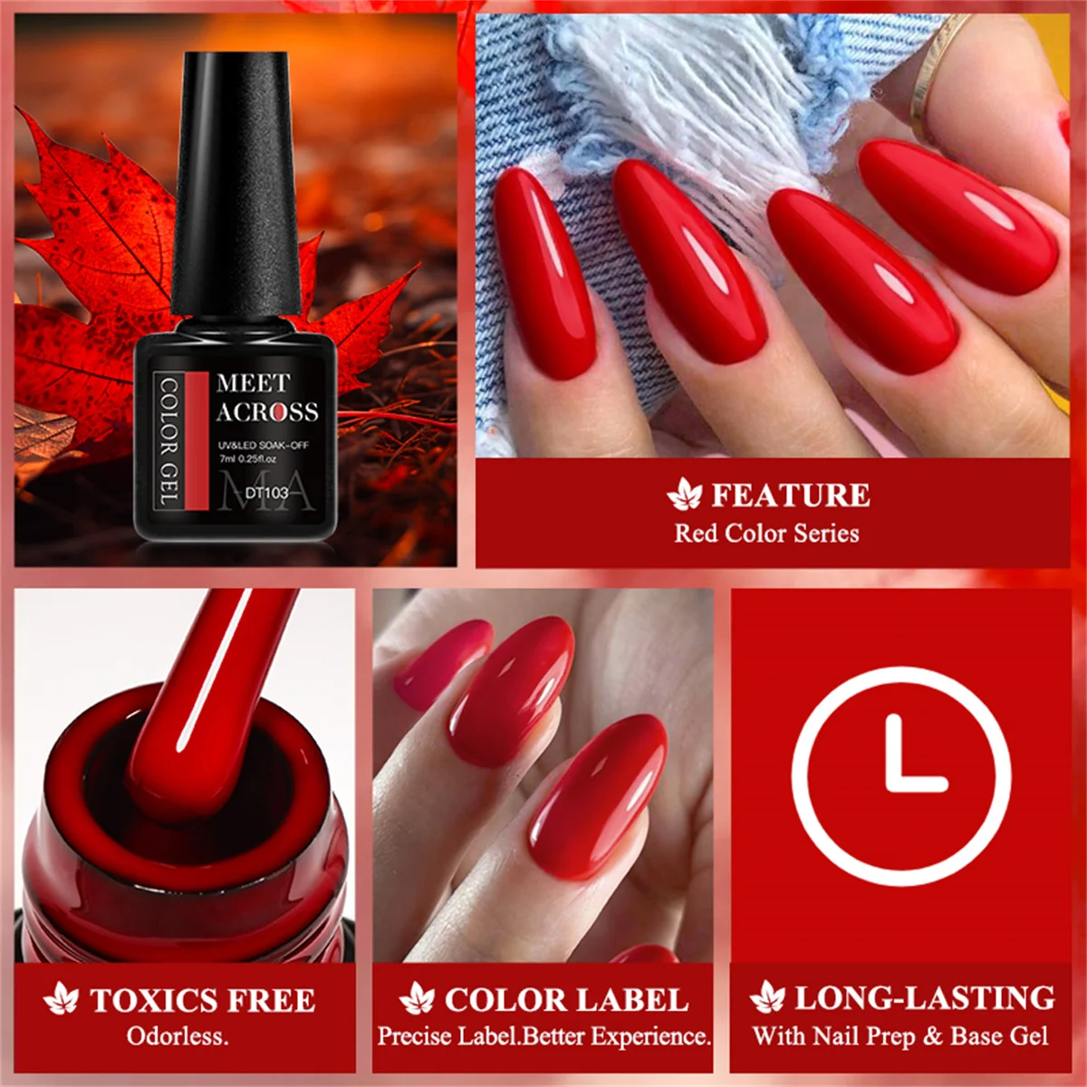 8pcs Gel Nail Polish Set HEMA  - Resin Glitter Pack recensione e prezzo