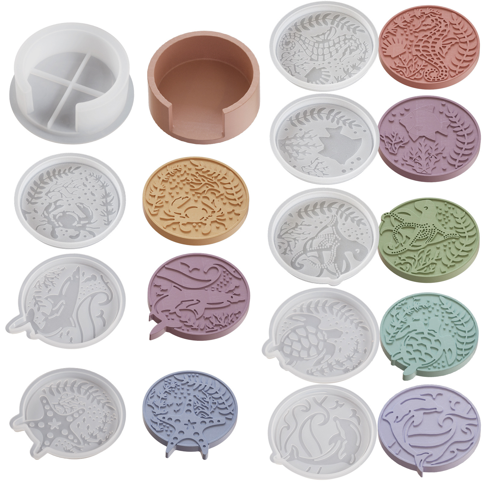 Plaster Coaster Storage Base M - Resin Ocean Wave Mold recensione e prezzo