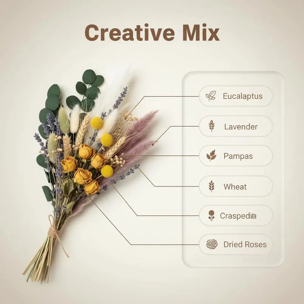 Natural Dried Flower Set, Mini - Dried Flower Bulk recensione e prezzo