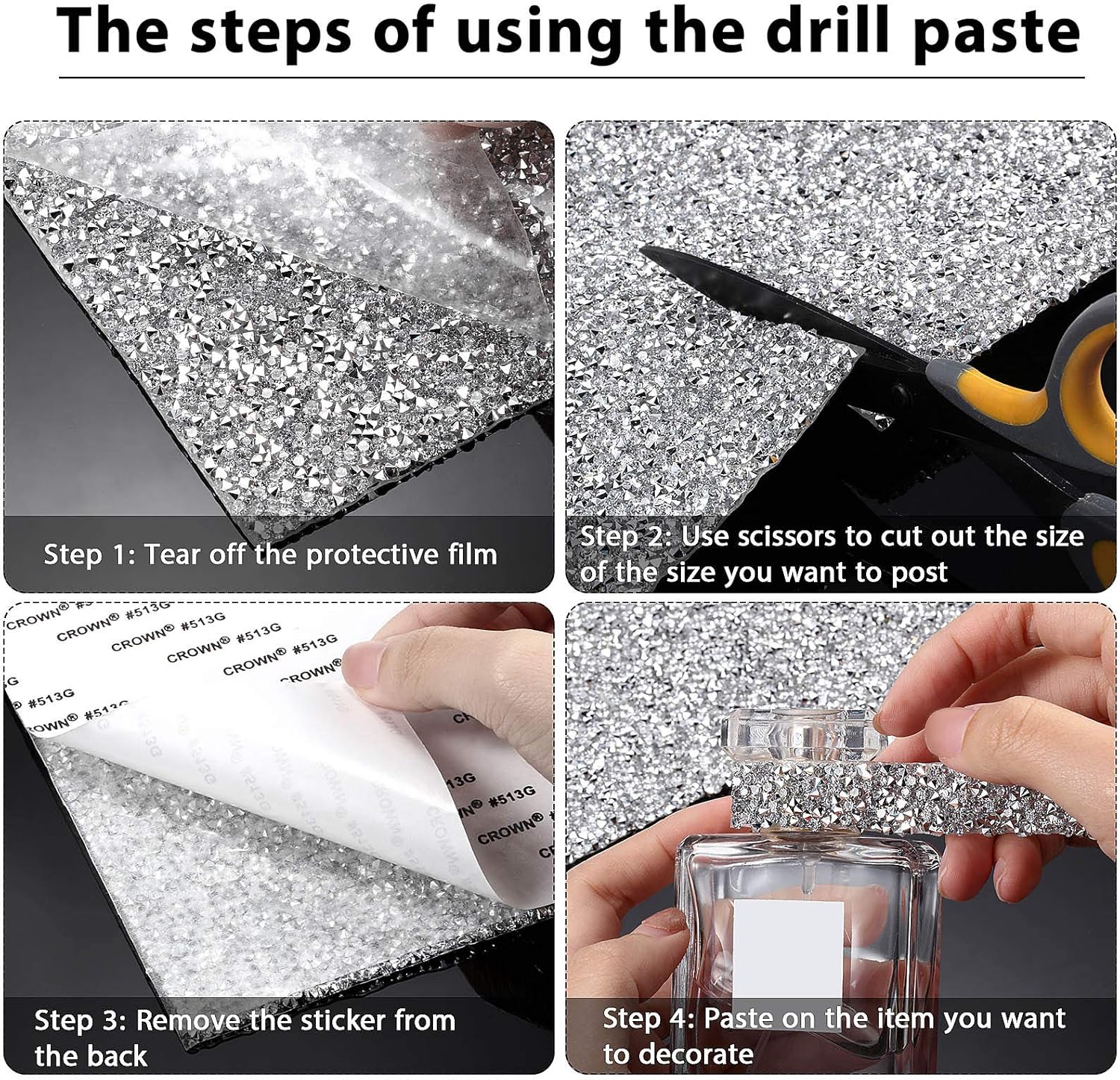 Crystal Rhinestone Sticker She - Resin Crafts Diy recensione e prezzo