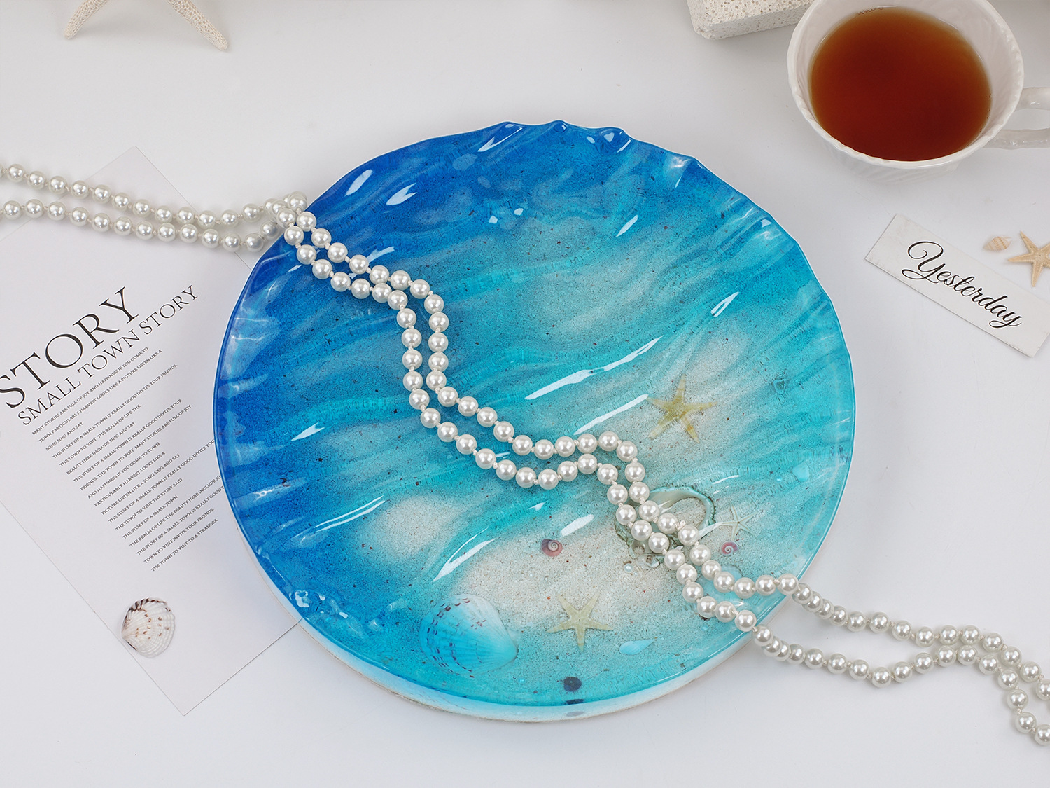 Sea Wave Tray Crystal Epoxy Re - Resin Ocean Wave Mold recensione e prezzo