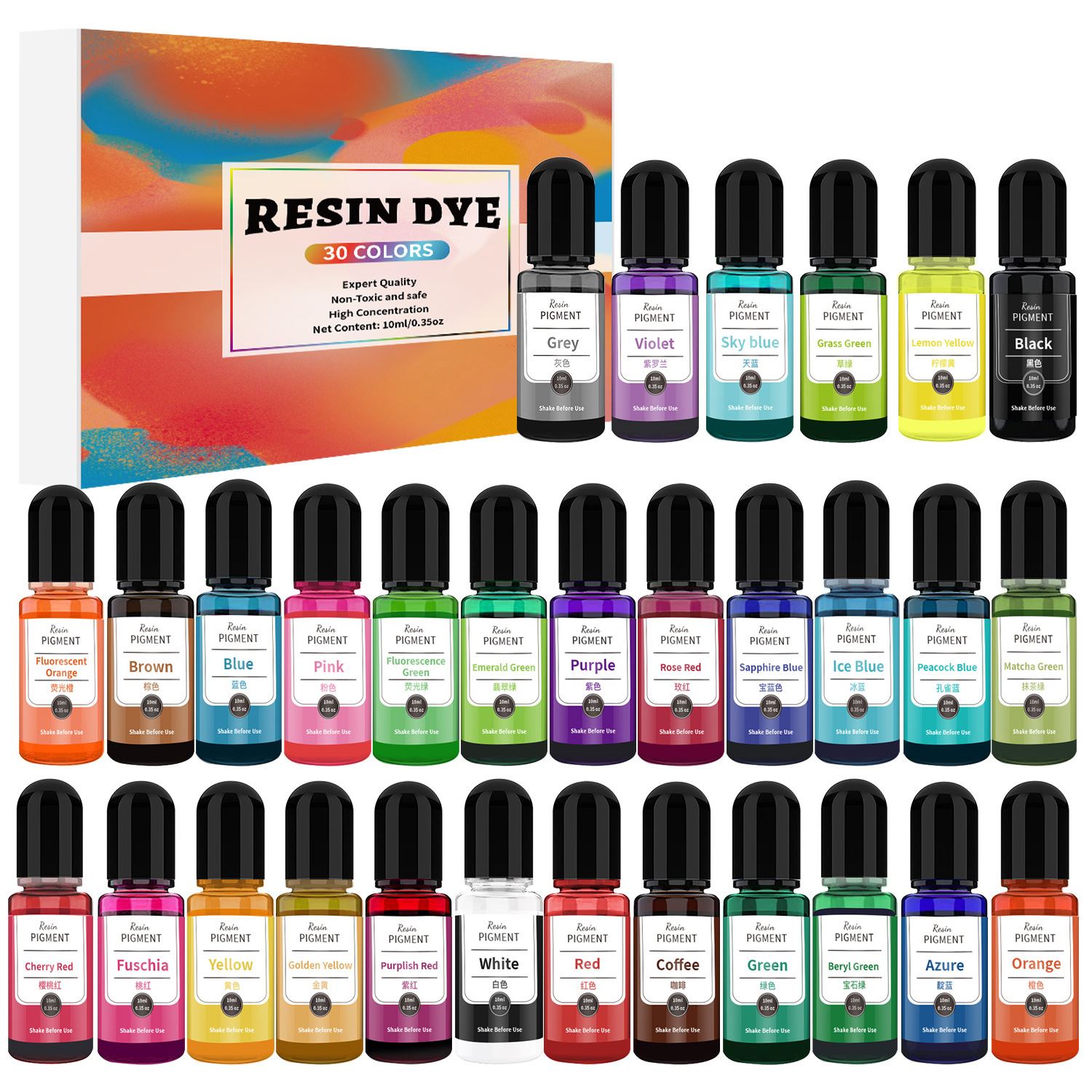 24/30 Colors Set 10ml Epoxy Re - Resin Dye Alcohol recensione e prezzo