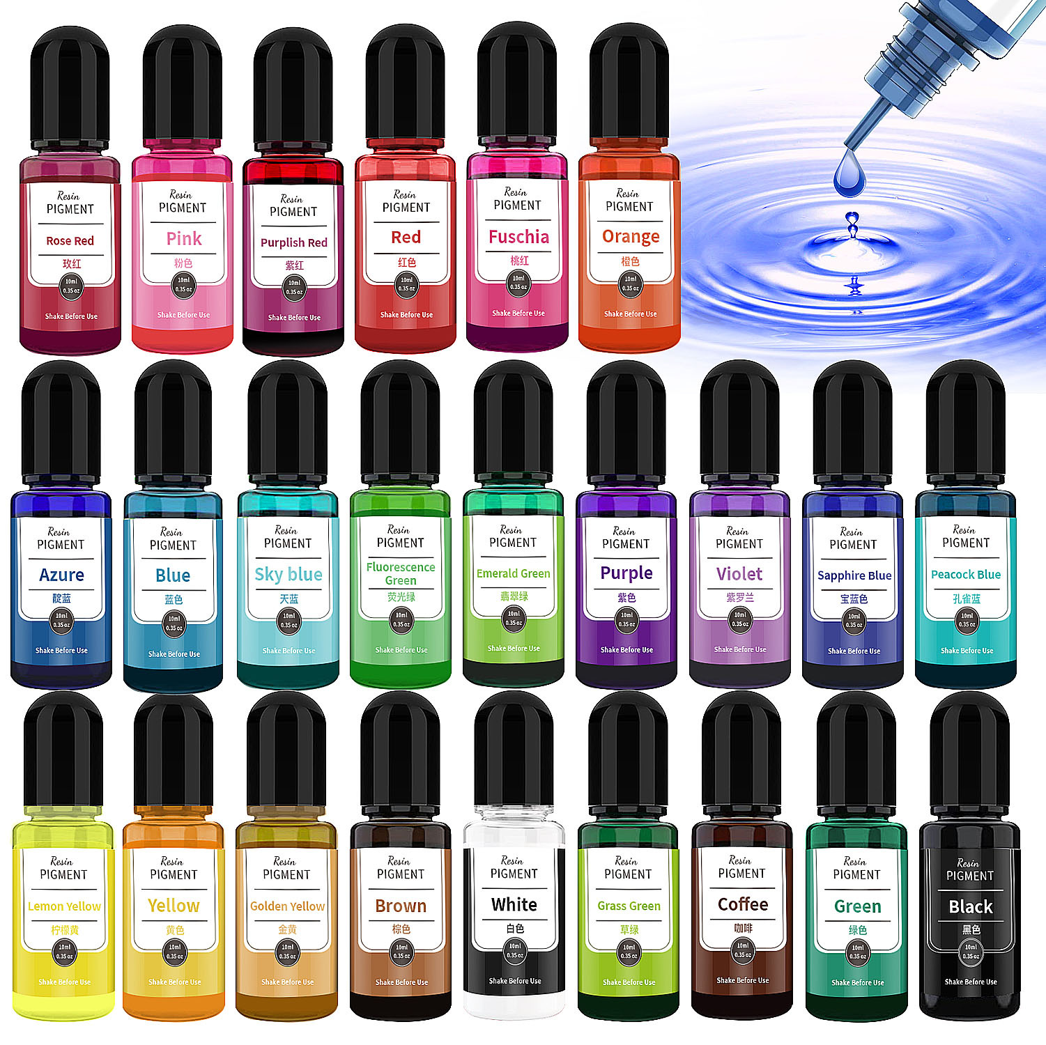 24/30 Colors Set 10ml Epoxy Re - Resin Dye Alcohol recensione e prezzo