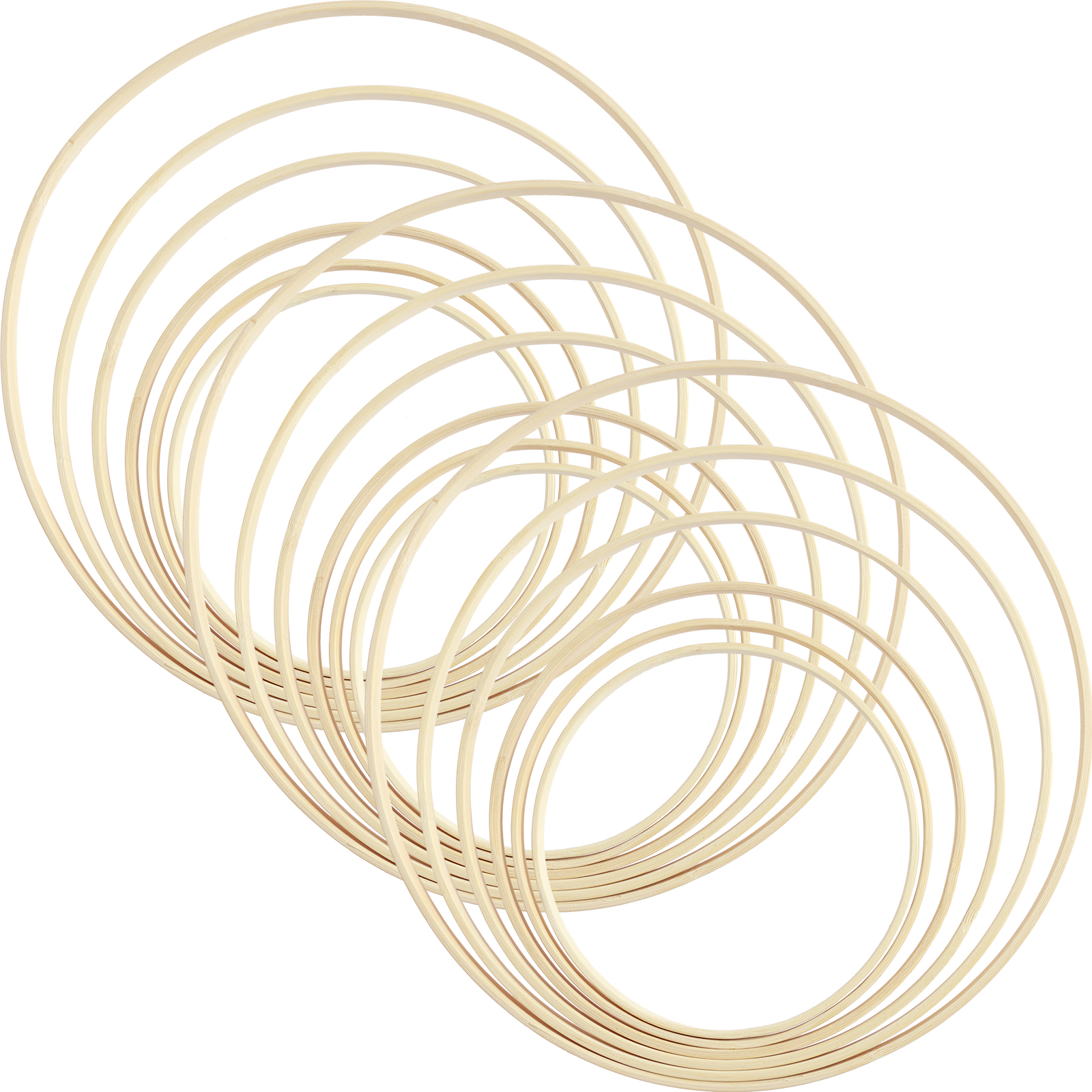 18Pcs Bamboo Rings Set 6 Sizes - Wood Ring Blank recensione e prezzo