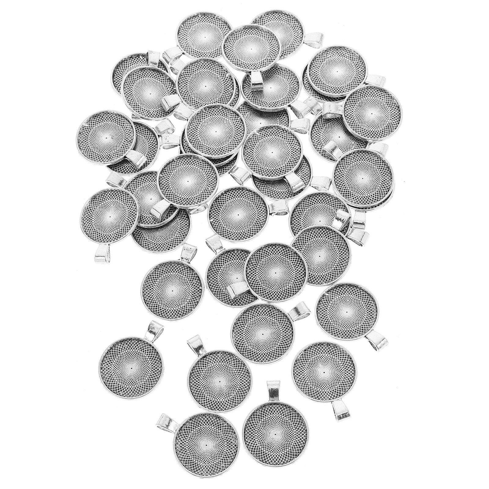 40Pcs Round Pendant Bezels Fla - Resin Crafts Diy recensione e prezzo