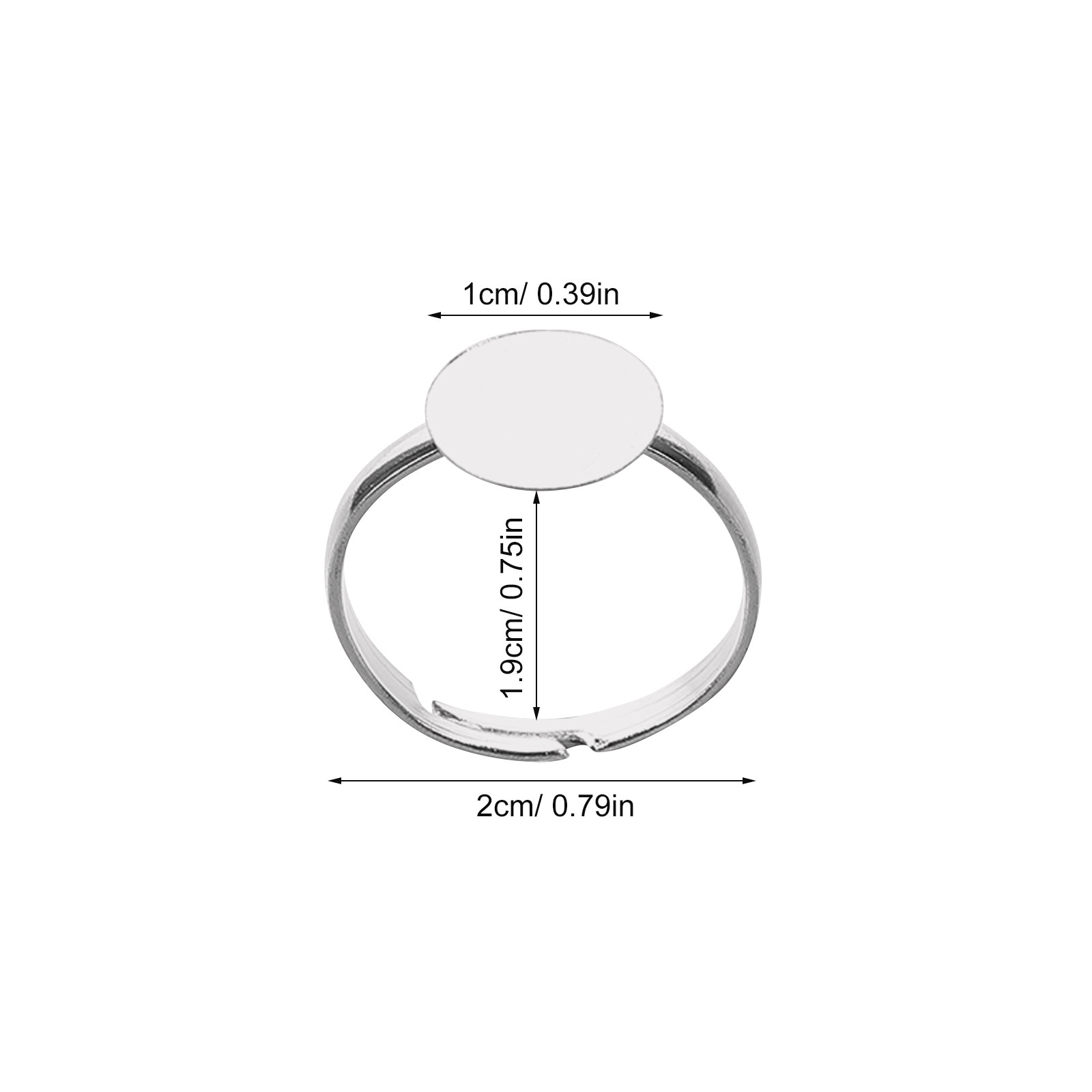 20Pcs Adjustable Blank Ring Fi - Resin Crafts Diy recensione e prezzo