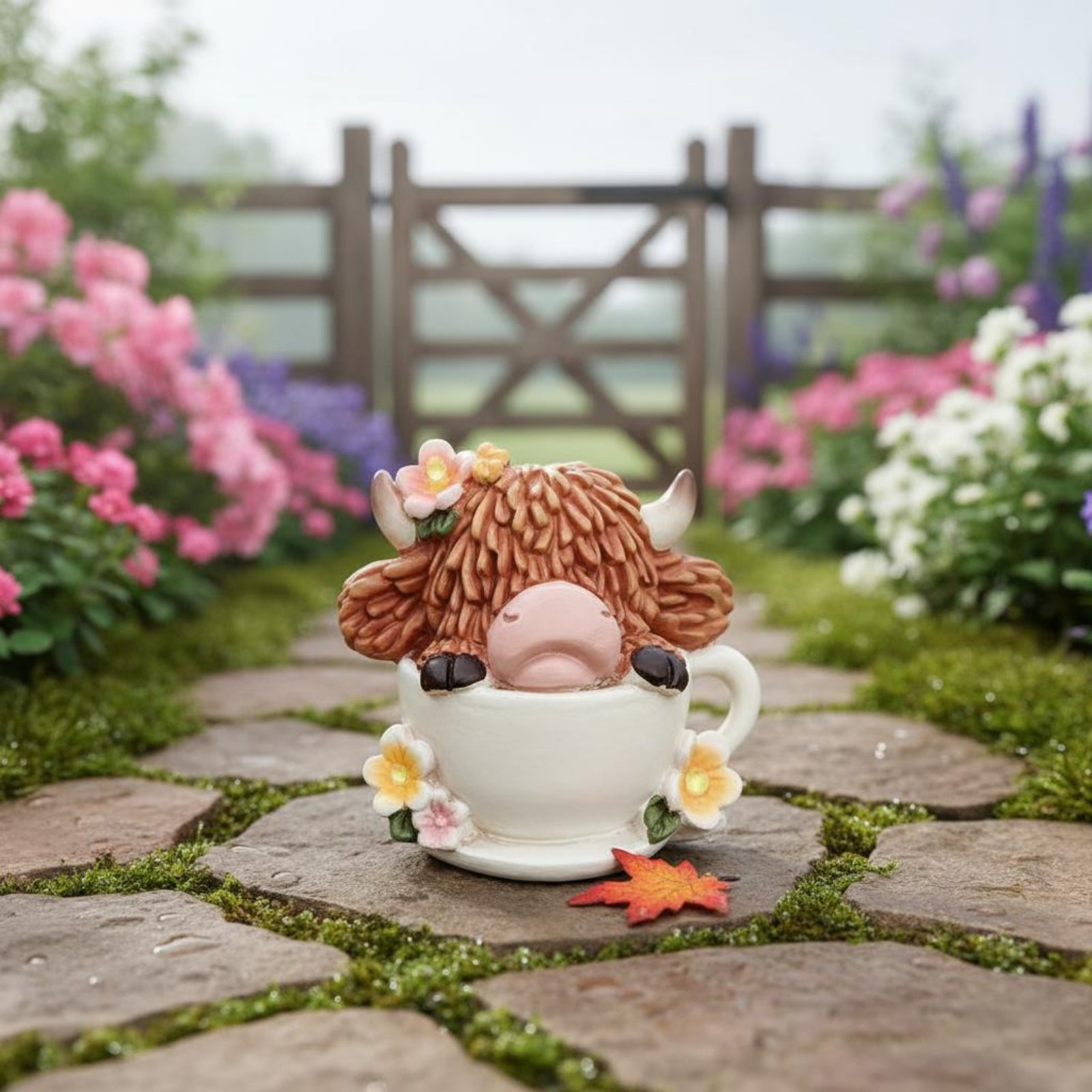 Highland Cow Garden Light Resi - Resin Crafts recensione e prezzo