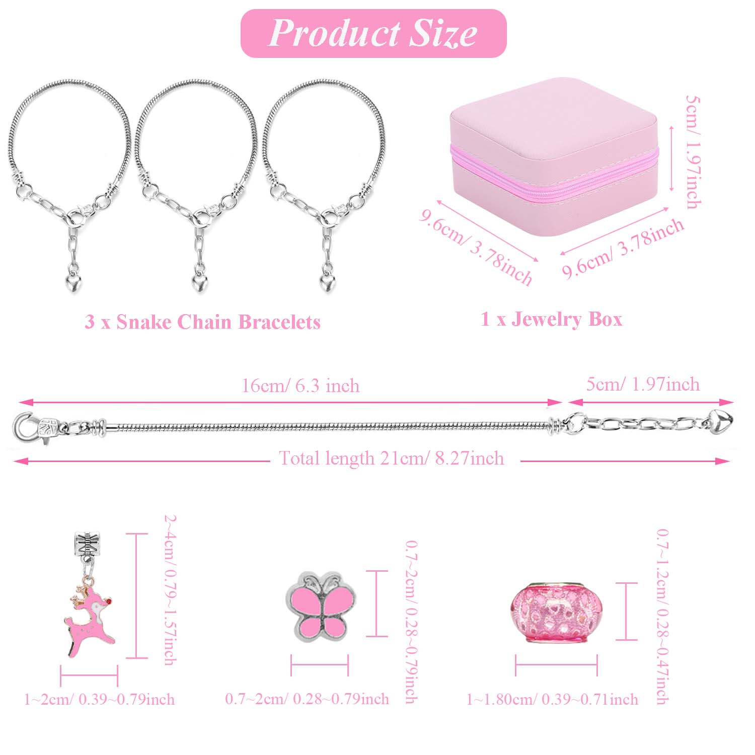 68pcs pink beaded jewelry set, - Resin Craft Kit recensione e prezzo