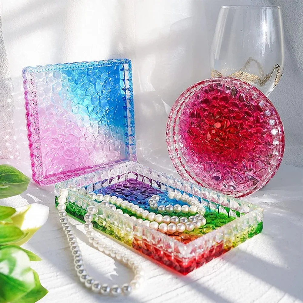 Ashtray Glass Crystal Texture  - Coaster Mold Round recensione e prezzo