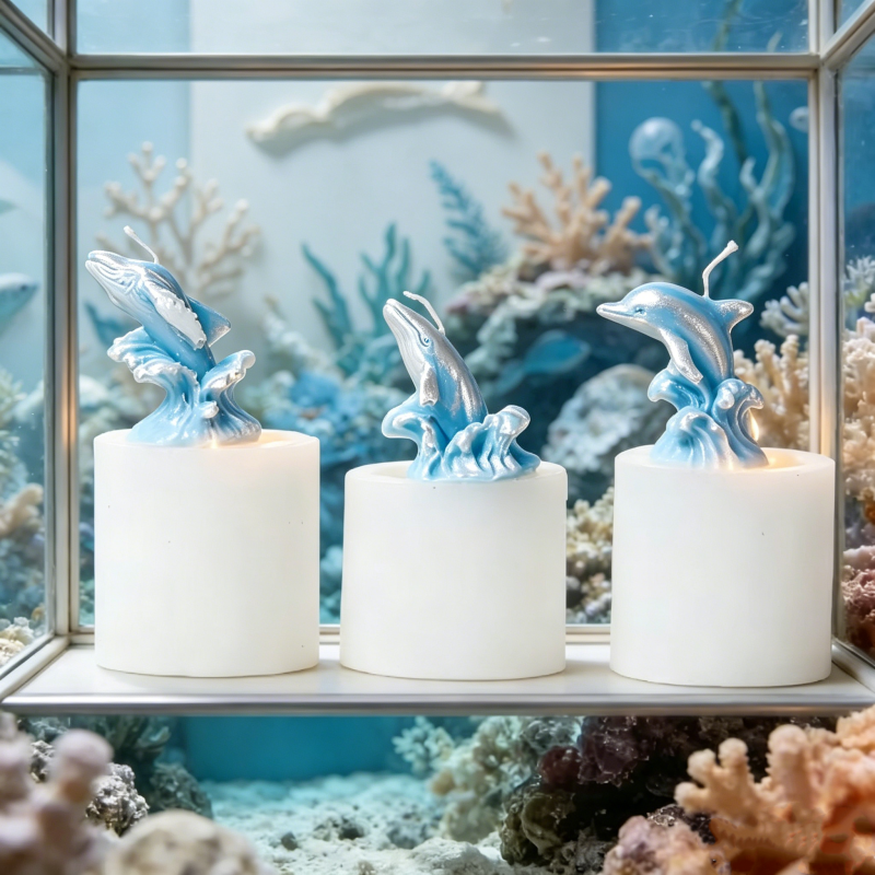 3D Whale & Dolphin with Wave S - Resin Ocean Wave Mold recensione e prezzo