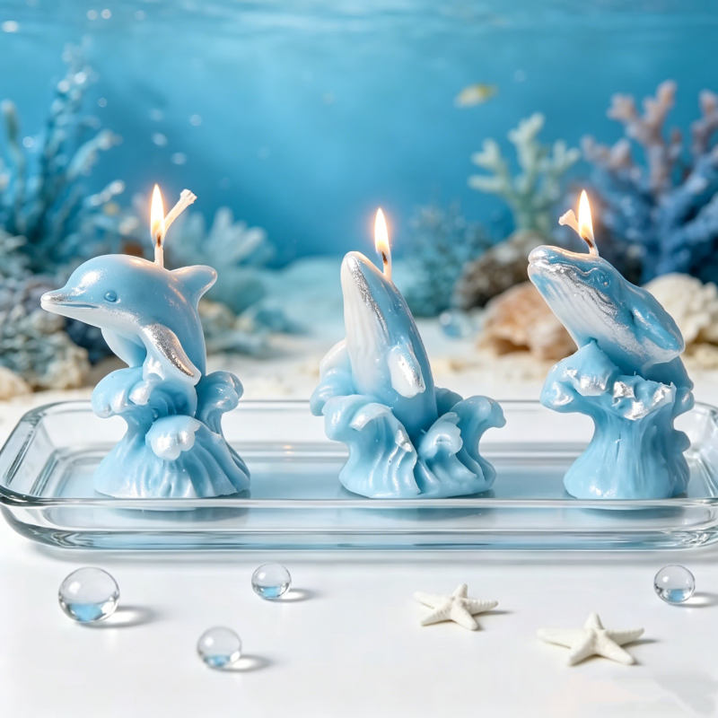 3D Whale & Dolphin with Wave S - Resin Ocean Wave Mold recensione e prezzo